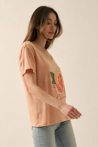 Golden State Grapefruit V-Neck Graphic Tee - ShopPromesa