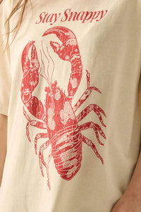 Stay Snappy Distressed Lobster Graphic Tee - ShopPromesa