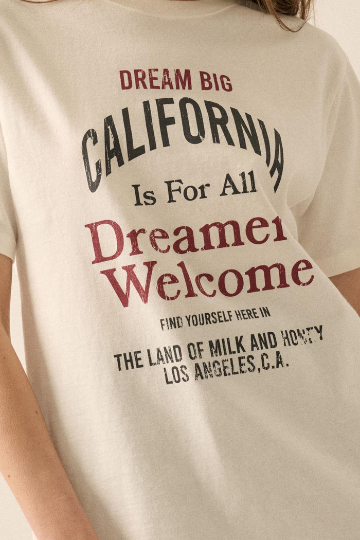 California Dreamers Vintage-Print Graphic Tee - ShopPromesa