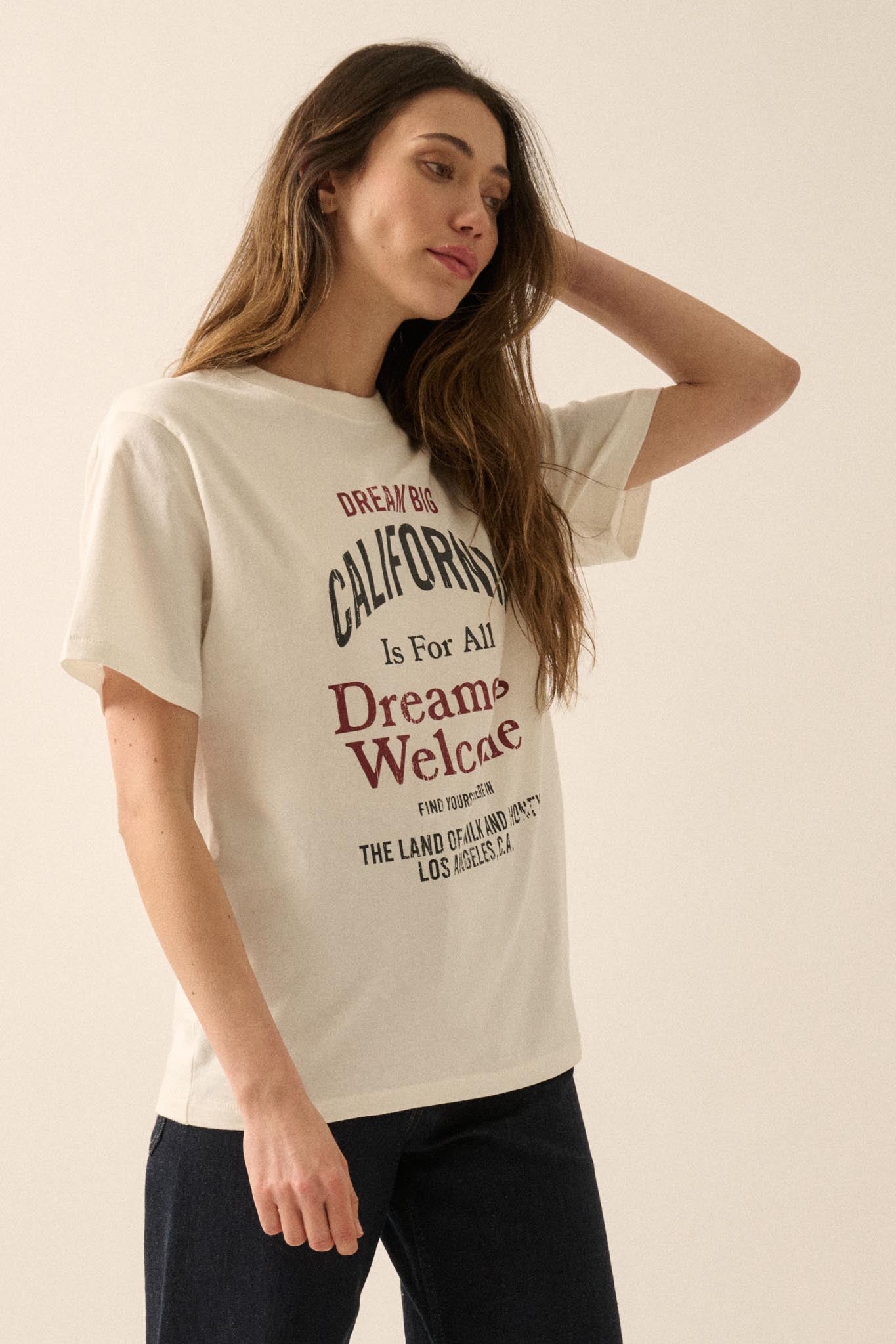 California Dreamers Vintage-Print Graphic Tee - ShopPromesa