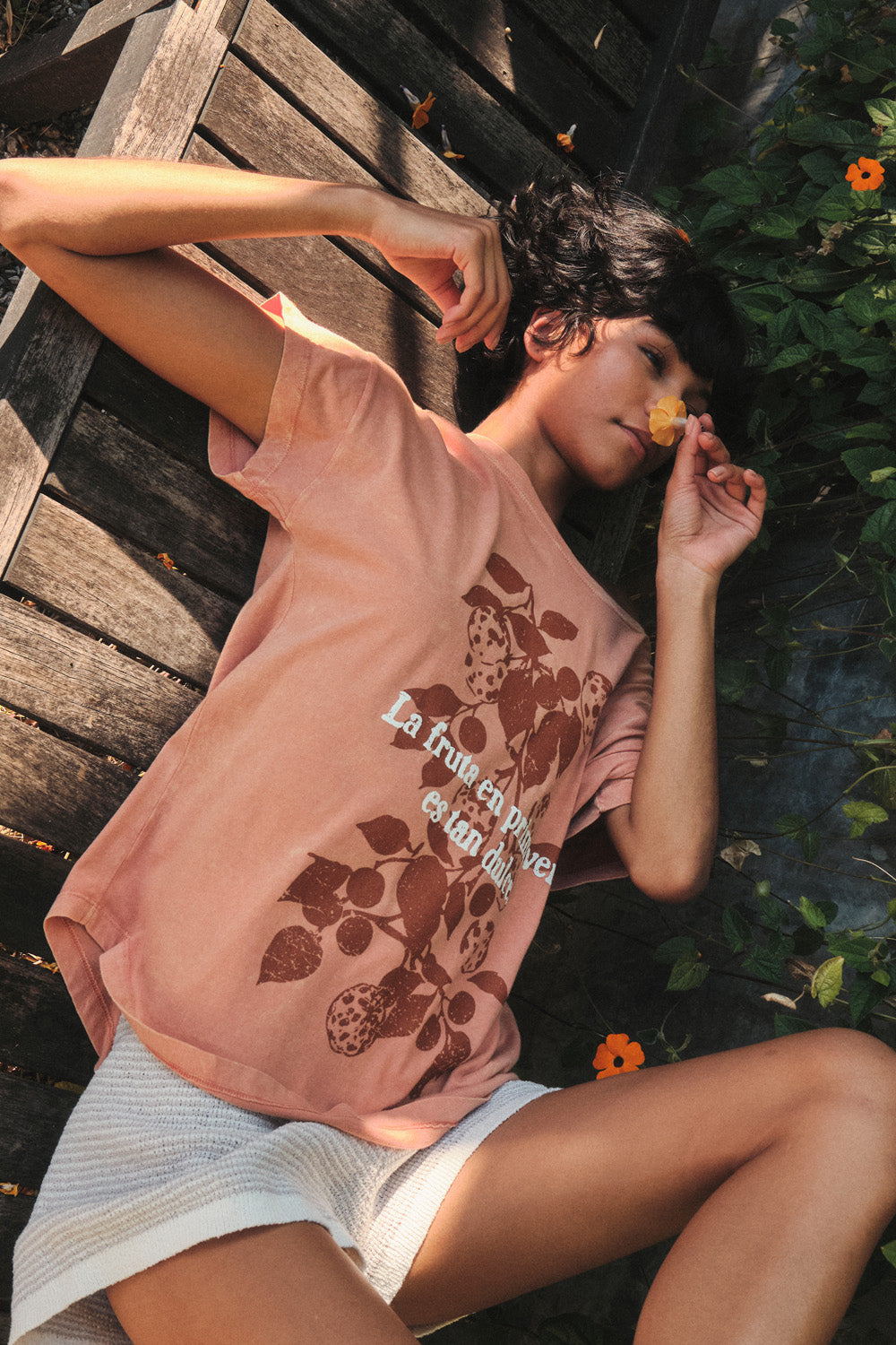 La Fruta Dulce Vintage-Wash Fruit Graphic Tee - ShopPromesa