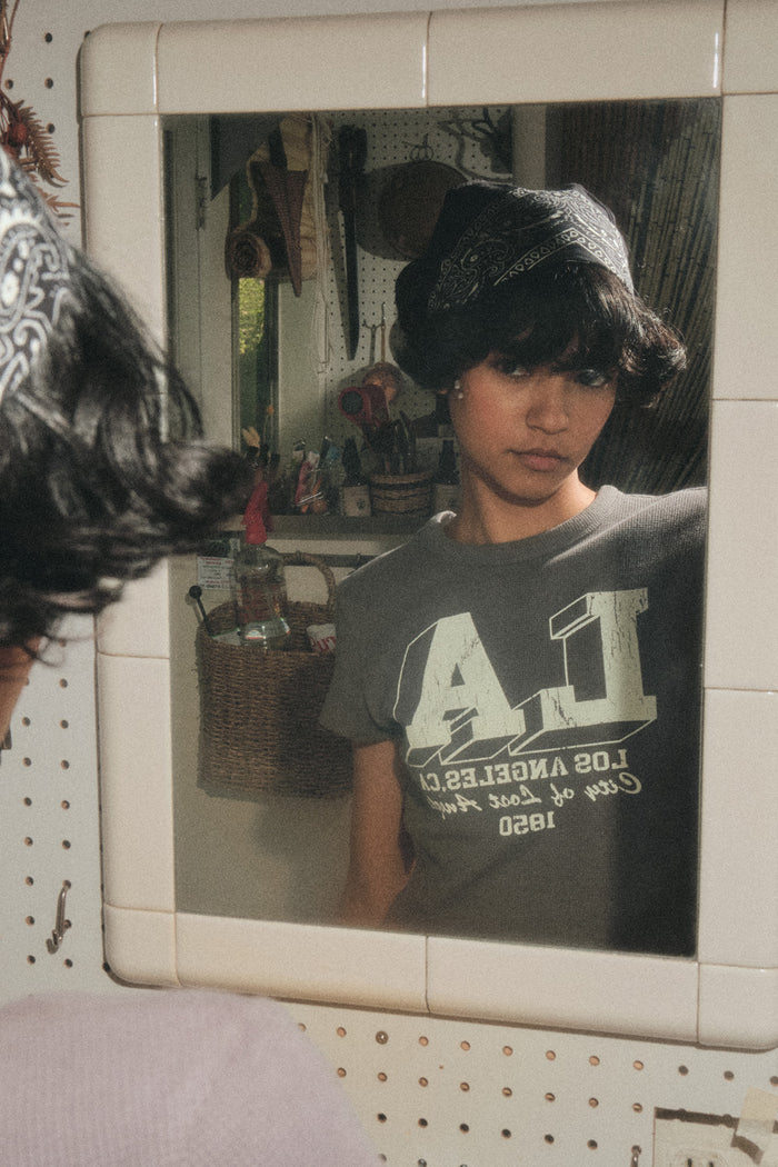 City of Lost Angels Thermal Graphic Baby Tee - ShopPromesa