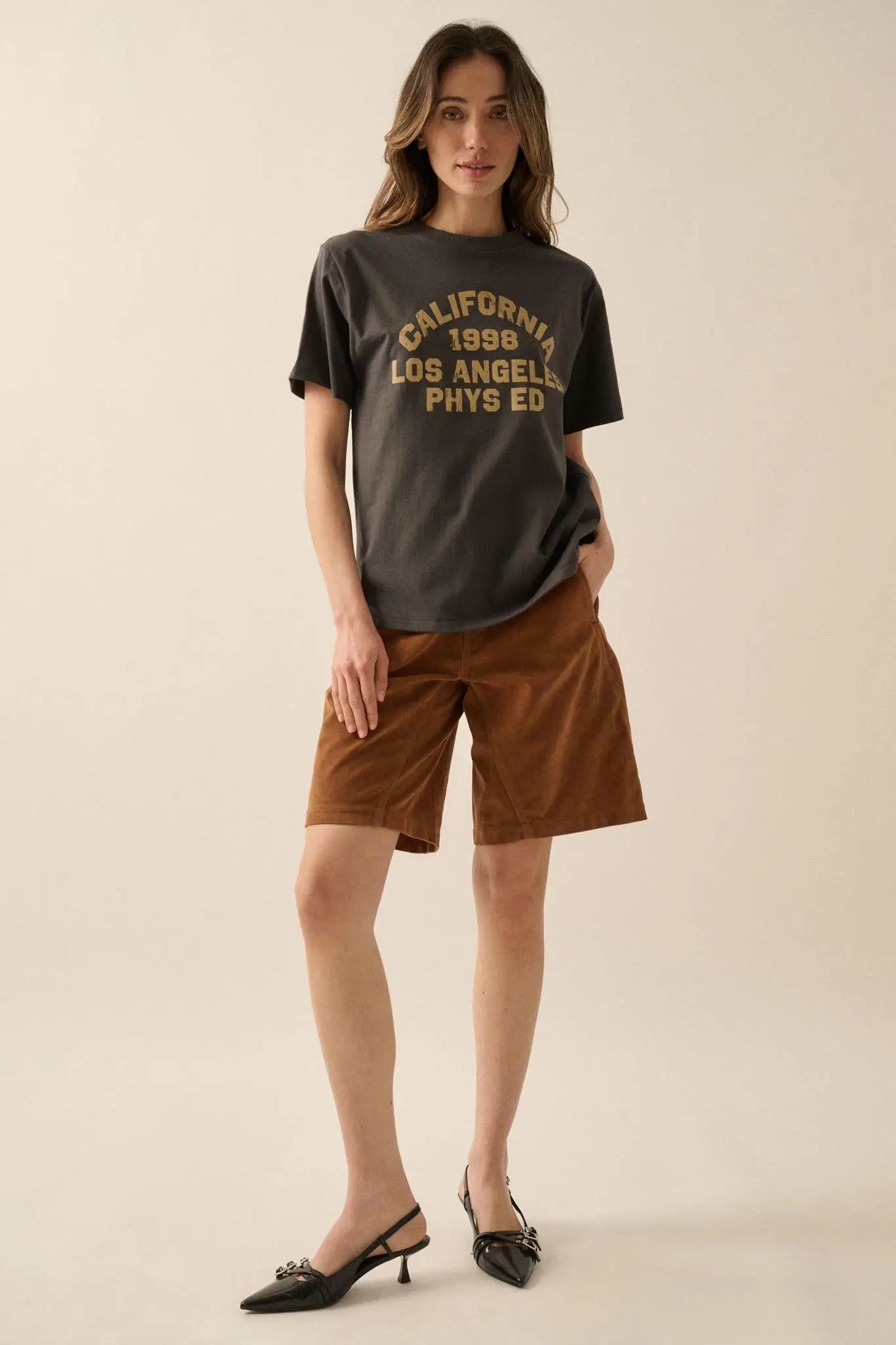 1998 Los Angeles Phys Ed Vintage-Print Graphic Tee - ShopPromesa