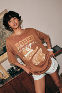 Rodeo Rangers Distressed Oversize Graphic Tee - ShopPromesa