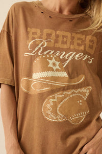 Rodeo Rangers Distressed Oversize Graphic Tee - ShopPromesa