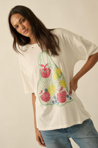 Fruit Stand Distressed Oversize Graphic Tee - ShopPromesa
