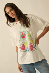 Fruit Stand Distressed Oversize Graphic Tee - ShopPromesa