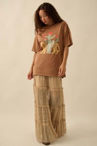 Desert Jaguar Distressed Oversize Graphic Tee - ShopPromesa