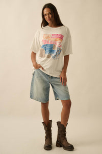 Soleil Beach Distressed Oversize Graphic Tee - ShopPromesa