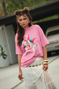 Star Horse Distressed Oversize Graphic Tee - ShopPromesa