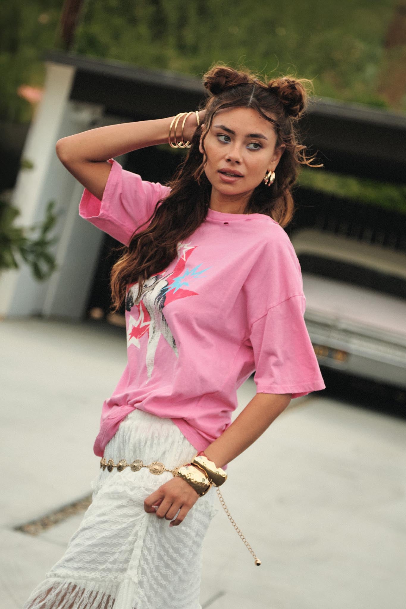 Star Horse Distressed Oversize Graphic Tee - ShopPromesa