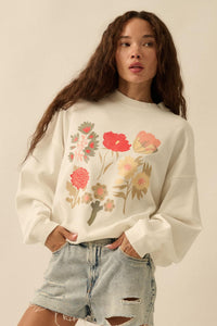 Fall Flowers Floral Thermal Graphic Top - ShopPromesa