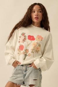 Fall Flowers Floral Thermal Graphic Top - ShopPromesa