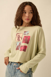 Horse Girl Vintage-Wash Long-Sleeve Graphic Tee - ShopPromesa