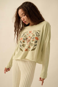 Monarch Season Long-Sleeve Butterfly Graphic Tee - ShopPromesa