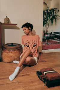 Hungry Eyes Vintage-Wash Cheetah Graphic Tee - ShopPromesa
