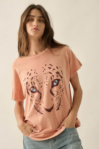 Hungry Eyes Vintage-Wash Cheetah Graphic Tee - ShopPromesa