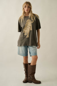 Cosmic Tiger Vintage-Wash Oversize Graphic Tee - ShopPromesa