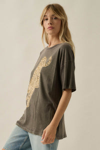 Cosmic Tiger Vintage-Wash Oversize Graphic Tee - ShopPromesa