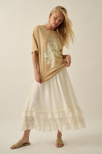 Starry Tiger Distressed Oversize Graphic Tee - ShopPromesa
