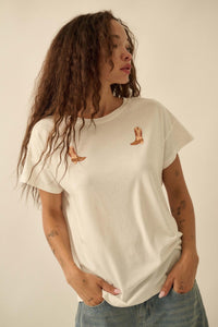 Boot Scootin' Cowboy Boot Chest-Print Graphic Tee - ShopPromesa