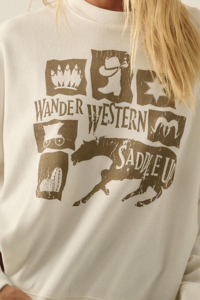 Wander Western Oversize Thermal Graphic Top - ShopPromesa