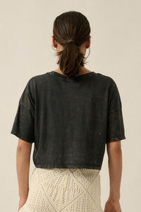 Pony Party Vintage-Wash Cropped Graphic Tee - ShopPromesa