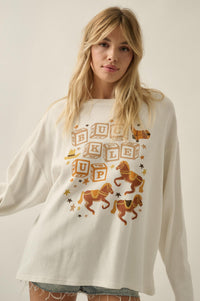 Buckle Up Oversize Western Thermal Graphic Top - ShopPromesa