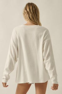 Buckle Up Oversize Western Thermal Graphic Top - ShopPromesa