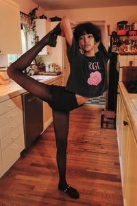 Blooming Rose Vintage-Wash Cropped Graphic Tee - ShopPromesa