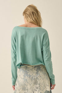 Cowboy Country Long-Sleeve Cropped Graphic Tee - ShopPromesa