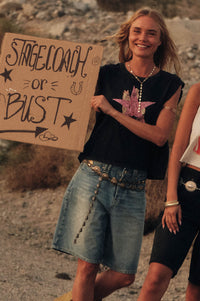 Star Rider Vintage Cowgirl Sleeveless Graphic Tee - ShopPromesa