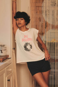 In Boom Floral Distressed Sleeveless Graphic Tee - ShopPromesa
