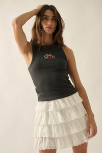 Sweet Cherries Crewneck Thermal Graphic Tank Top - ShopPromesa