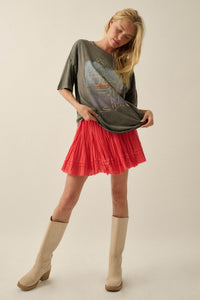 Cowgirl Pinup Vintage-Wash Oversize Graphic Tee - ShopPromesa