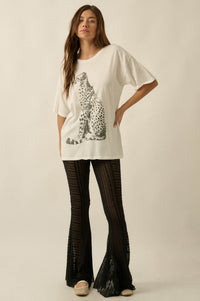 Chill Cheetah Oversize Vintage Graphic Tee - ShopPromesa