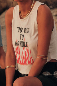 Too Hot to Handle Lettuce-Edge Graphic Tank Top - ShopPromesa
