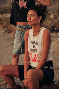 Too Hot to Handle Lettuce-Edge Graphic Tank Top - ShopPromesa