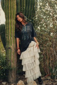 Cowgirl Cutie Vintage-Wash Oversize Graphic Tee - ShopPromesa