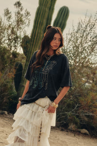 Cowgirl Cutie Vintage-Wash Oversize Graphic Tee - ShopPromesa