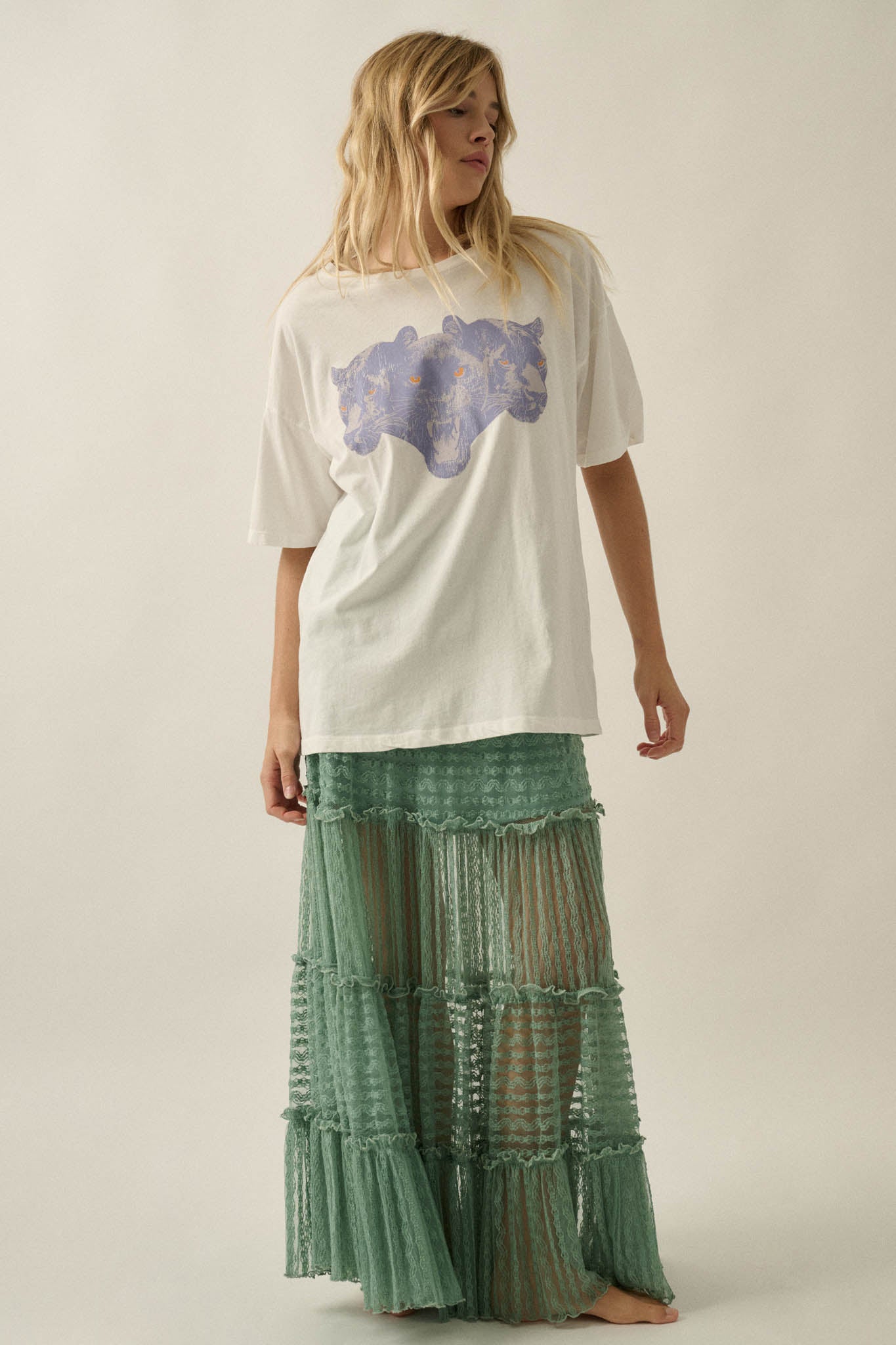 Prowling Panthers Oversize Vintage Graphic Tee - ShopPromesa