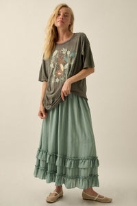 Jungle Tiger Vintage-Wash Oversize Graphic Tee - ShopPromesa