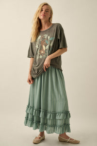 Jungle Tiger Vintage-Wash Oversize Graphic Tee - ShopPromesa