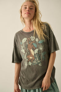 Jungle Tiger Vintage-Wash Oversize Graphic Tee - ShopPromesa