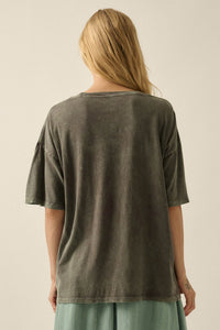 Jungle Tiger Vintage-Wash Oversize Graphic Tee - ShopPromesa