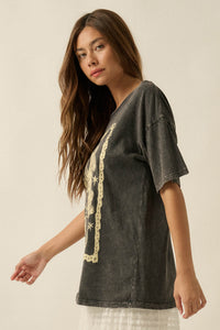 Twin Tigers Vintage-Wash Oversize Graphic Tee - ShopPromesa