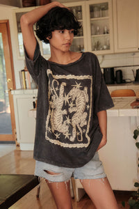 Twin Tigers Vintage-Wash Oversize Graphic Tee - ShopPromesa