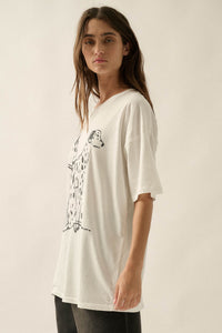Dalmatian Duo Vintage-Print Oversize Graphic Tee - ShopPromesa