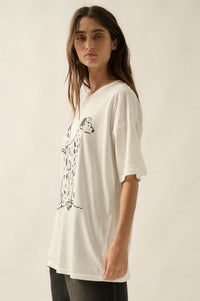 Dalmatian Duo Vintage-Print Oversize Graphic Tee - ShopPromesa