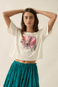 Cowgirl Ride Vintage-Print Cropped Graphic Tee - ShopPromesa